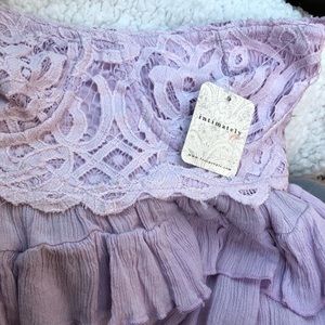 Free people lavender strapless top